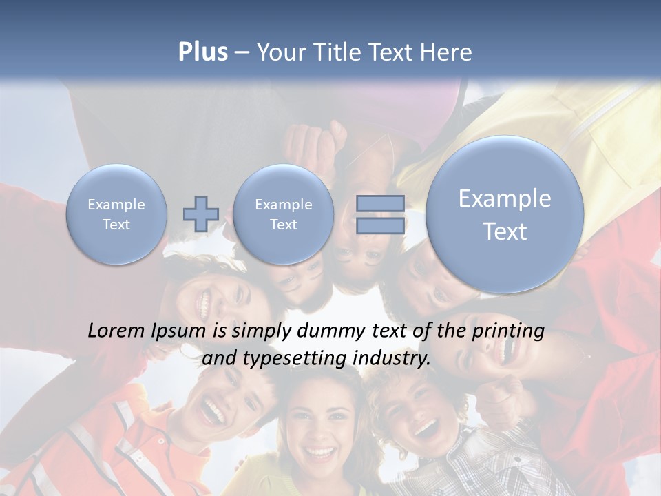 A Group Of People Standing In The Middle Of A Circle PowerPoint Template