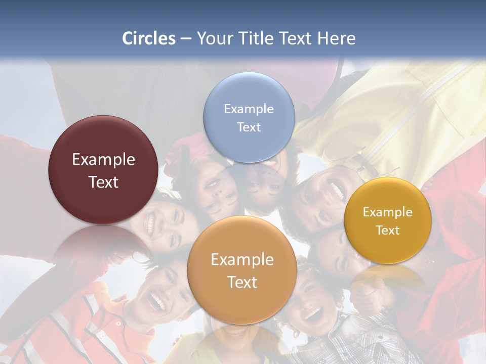 A Group Of People Standing In The Middle Of A Circle PowerPoint Template