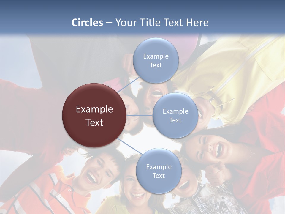 A Group Of People Standing In The Middle Of A Circle PowerPoint Template