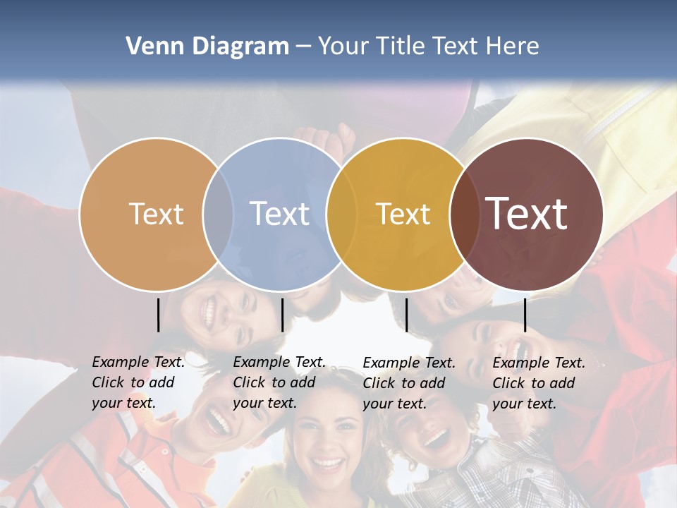 A Group Of People Standing In The Middle Of A Circle PowerPoint Template