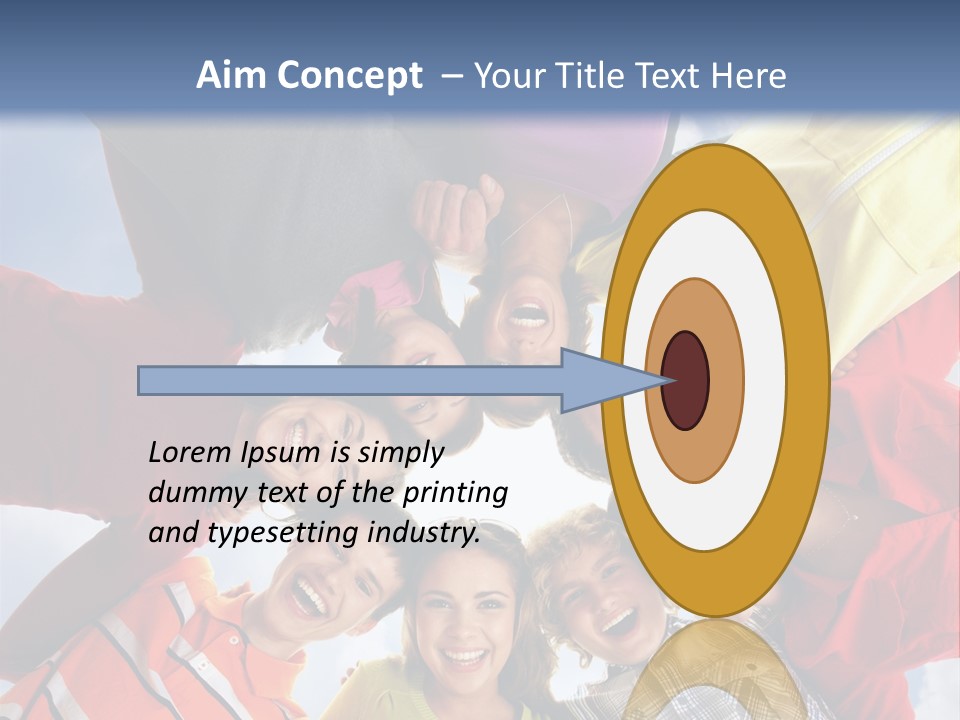 A Group Of People Standing In The Middle Of A Circle PowerPoint Template