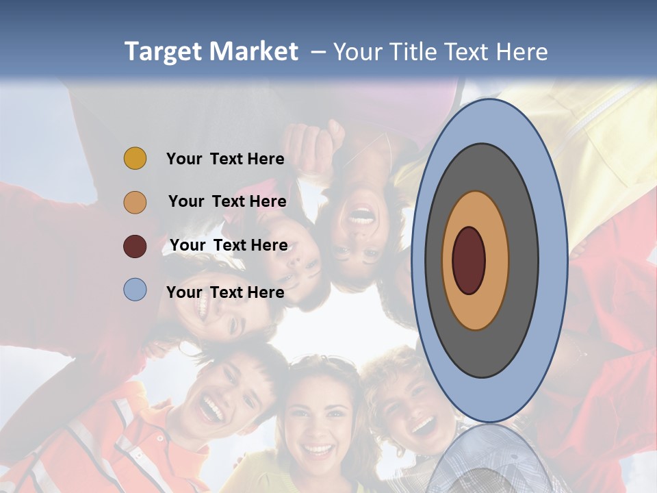 A Group Of People Standing In The Middle Of A Circle PowerPoint Template