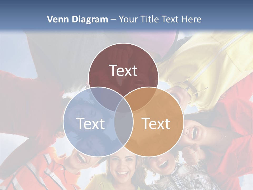 A Group Of People Standing In The Middle Of A Circle PowerPoint Template
