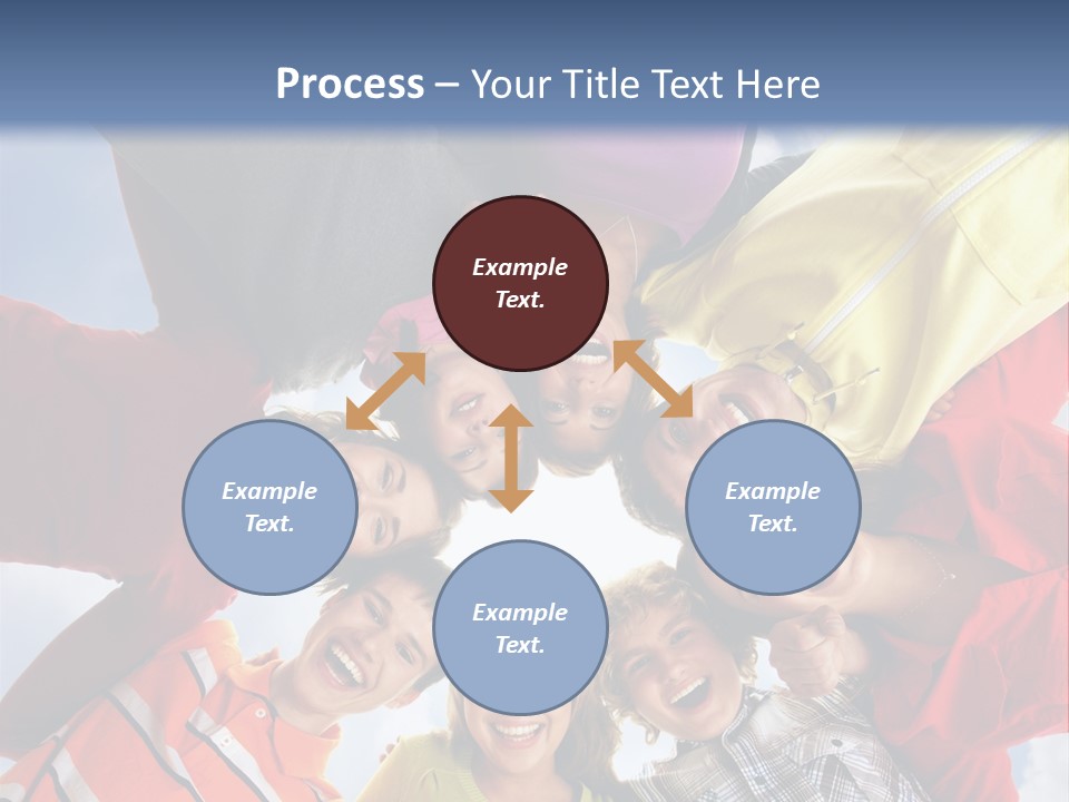 A Group Of People Standing In The Middle Of A Circle PowerPoint Template