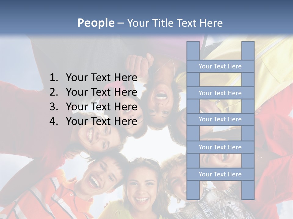 A Group Of People Standing In The Middle Of A Circle PowerPoint Template