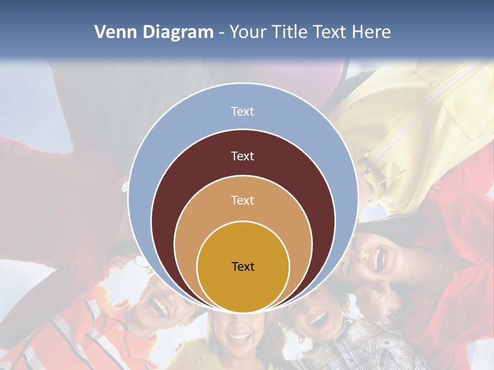 A Group Of People Standing In The Middle Of A Circle PowerPoint Template