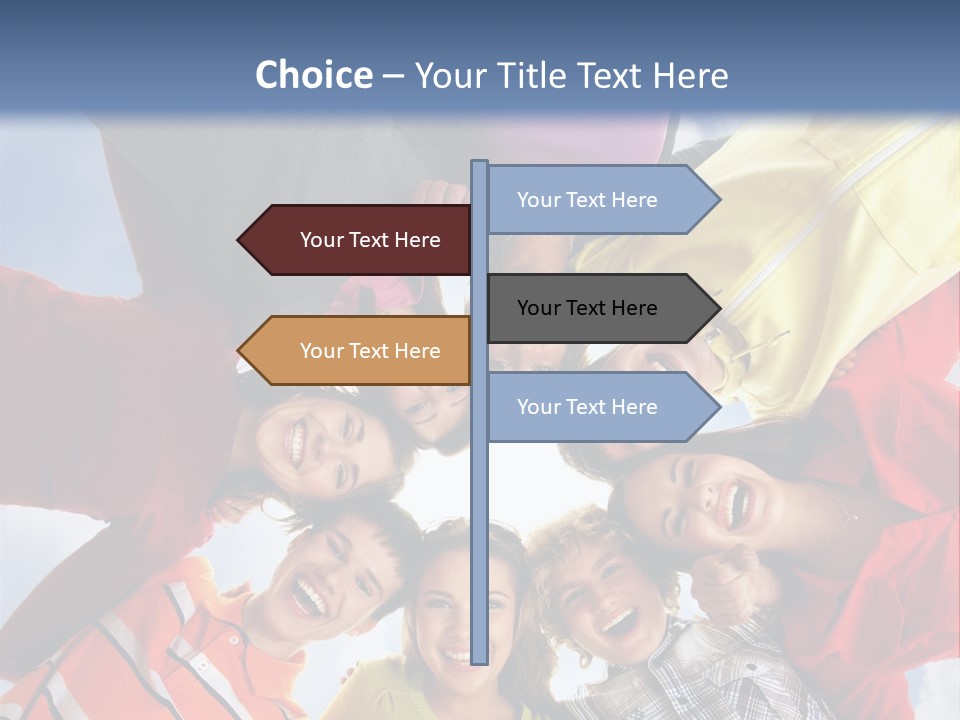A Group Of People Standing In The Middle Of A Circle PowerPoint Template