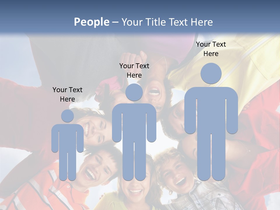 A Group Of People Standing In The Middle Of A Circle PowerPoint Template