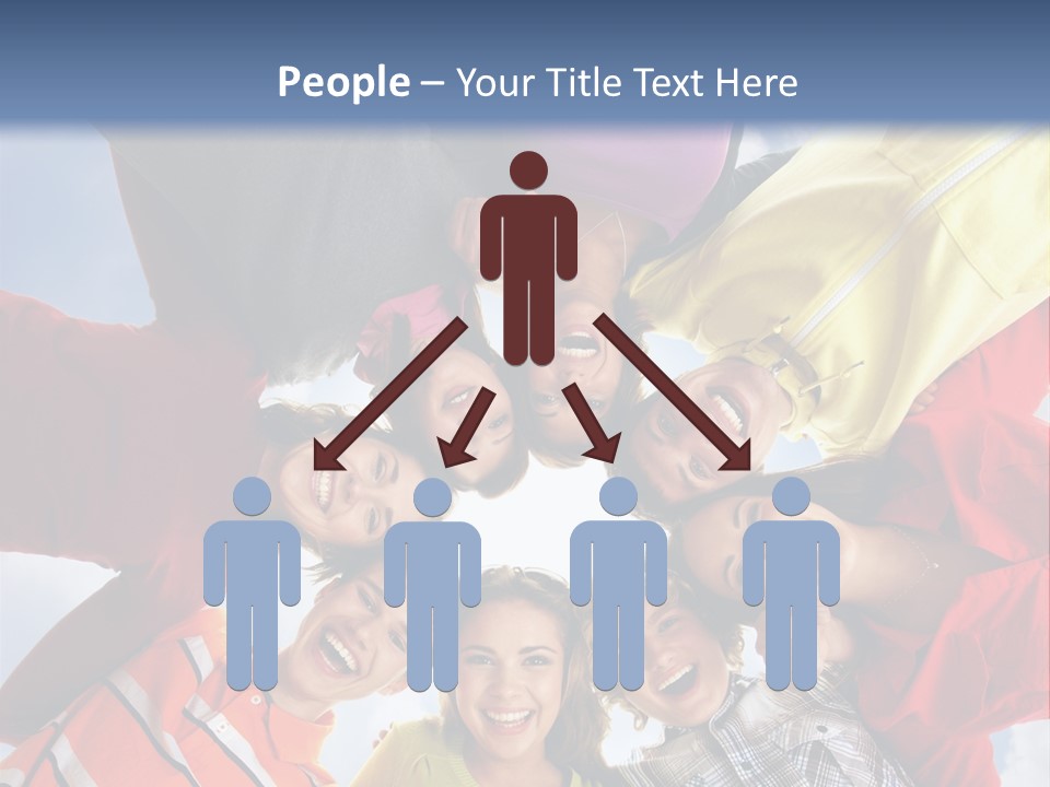 A Group Of People Standing In The Middle Of A Circle PowerPoint Template