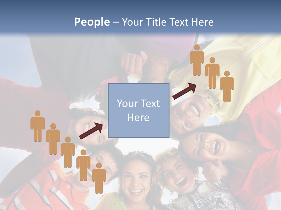 A Group Of People Standing In The Middle Of A Circle PowerPoint Template