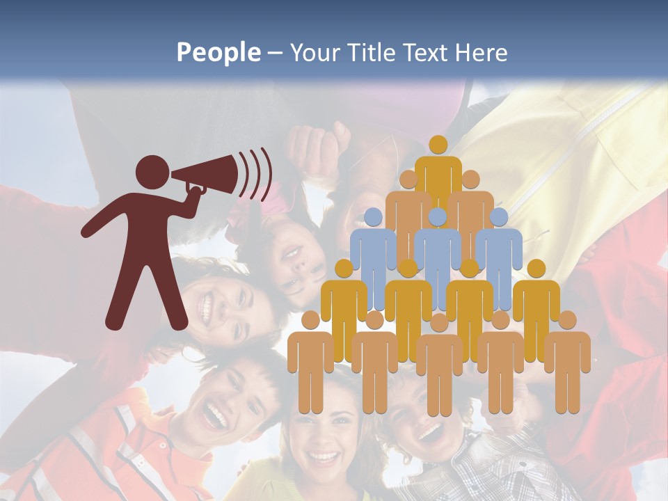 A Group Of People Standing In The Middle Of A Circle PowerPoint Template