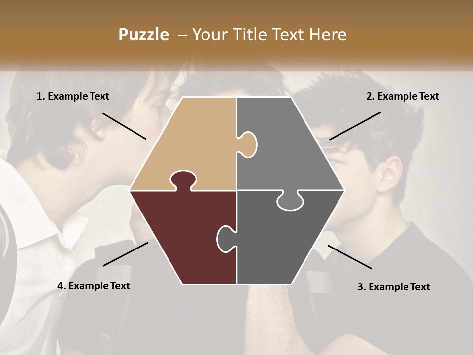 A Group Of Young Men Standing Next To Each Other PowerPoint Template