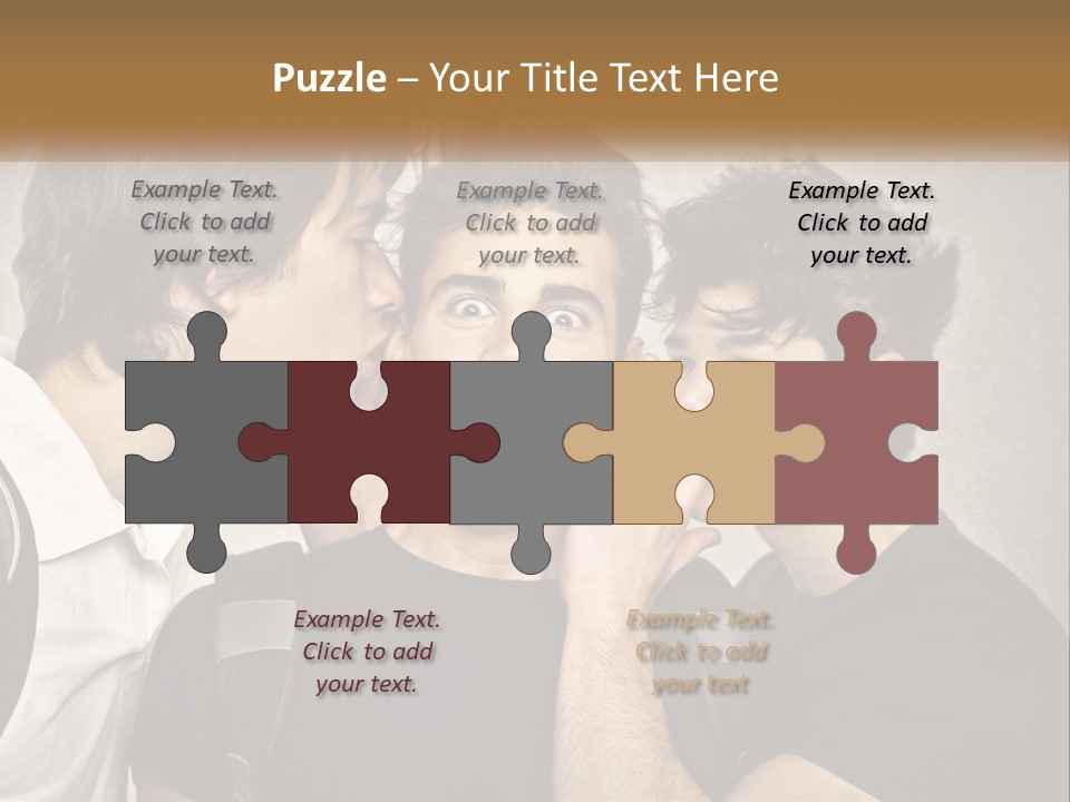 A Group Of Young Men Standing Next To Each Other PowerPoint Template