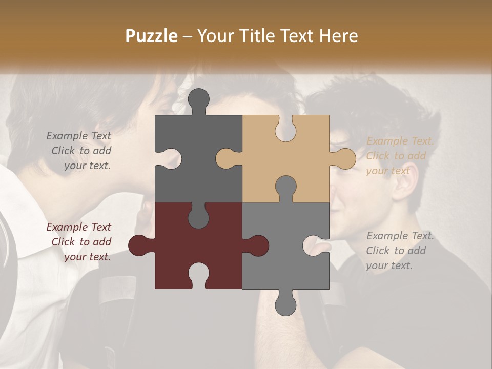 A Group Of Young Men Standing Next To Each Other PowerPoint Template