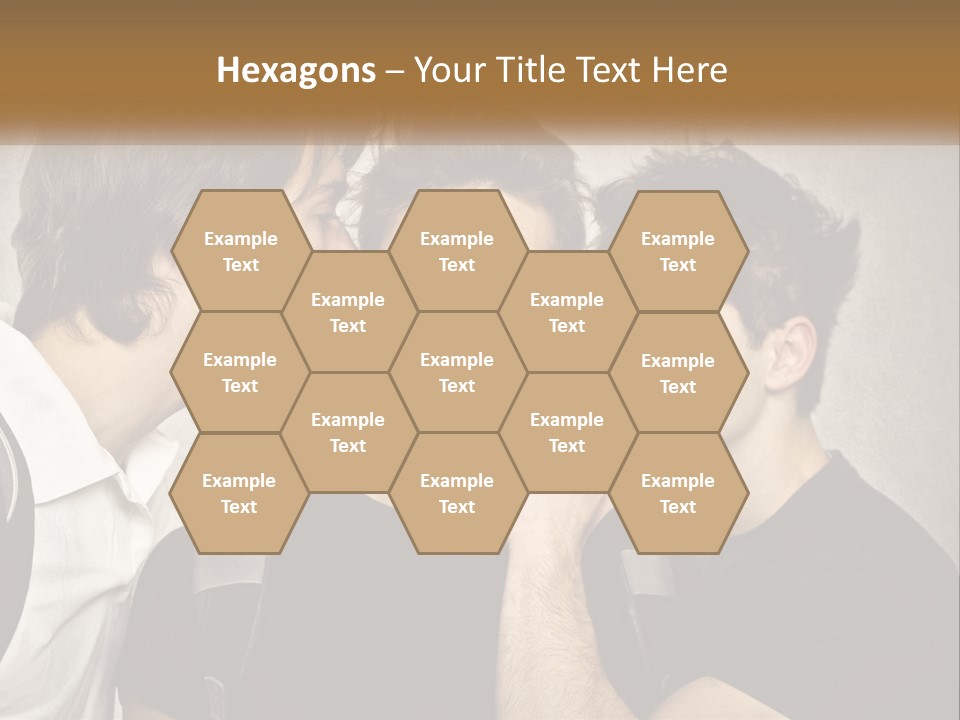 A Group Of Young Men Standing Next To Each Other PowerPoint Template