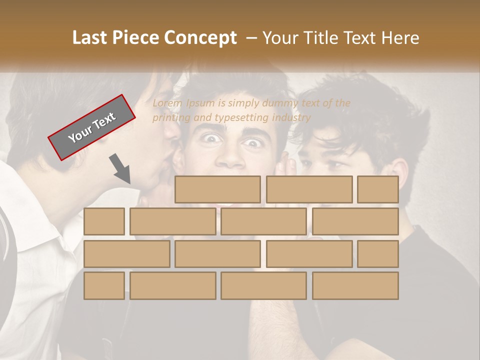 A Group Of Young Men Standing Next To Each Other PowerPoint Template