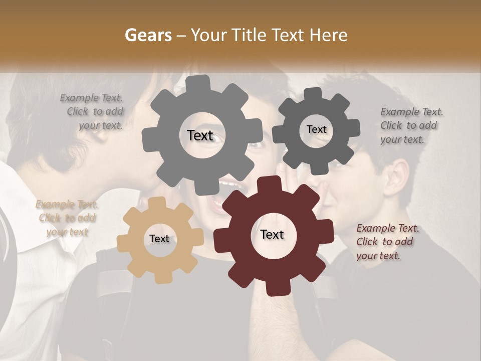 A Group Of Young Men Standing Next To Each Other PowerPoint Template
