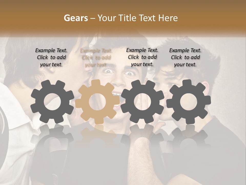 A Group Of Young Men Standing Next To Each Other PowerPoint Template