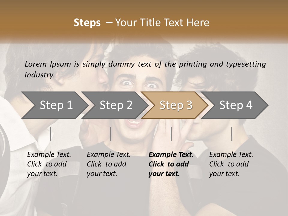 A Group Of Young Men Standing Next To Each Other PowerPoint Template