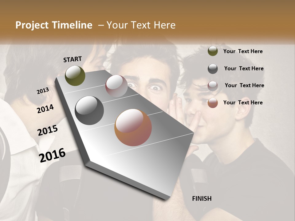 A Group Of Young Men Standing Next To Each Other PowerPoint Template