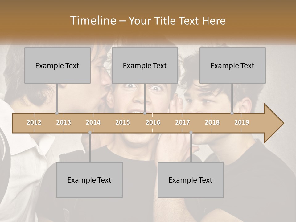 A Group Of Young Men Standing Next To Each Other PowerPoint Template