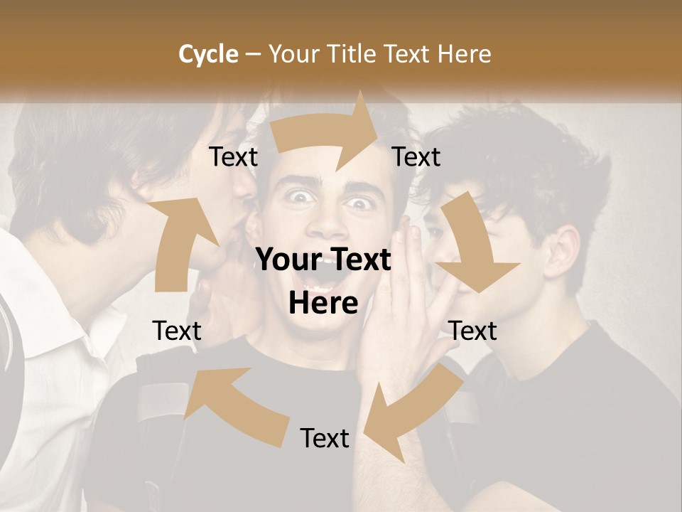 A Group Of Young Men Standing Next To Each Other PowerPoint Template