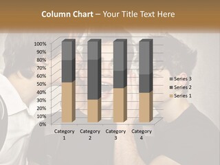 A Group Of Young Men Standing Next To Each Other PowerPoint Template