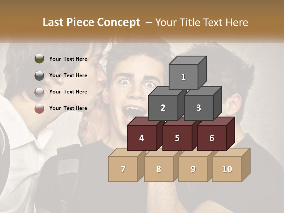 A Group Of Young Men Standing Next To Each Other PowerPoint Template