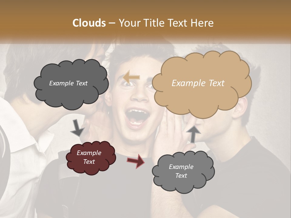 A Group Of Young Men Standing Next To Each Other PowerPoint Template