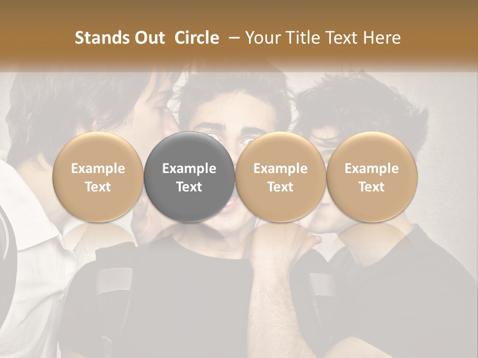 A Group Of Young Men Standing Next To Each Other PowerPoint Template