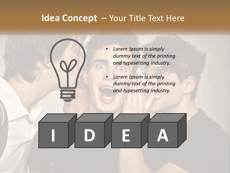 A Group Of Young Men Standing Next To Each Other PowerPoint Template