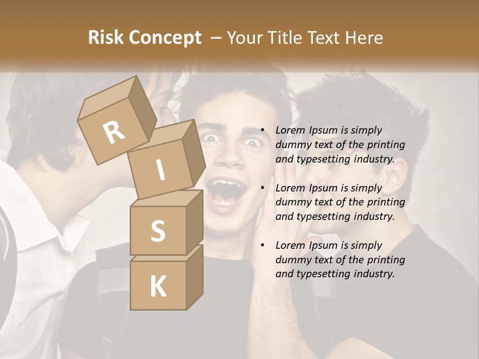 A Group Of Young Men Standing Next To Each Other PowerPoint Template