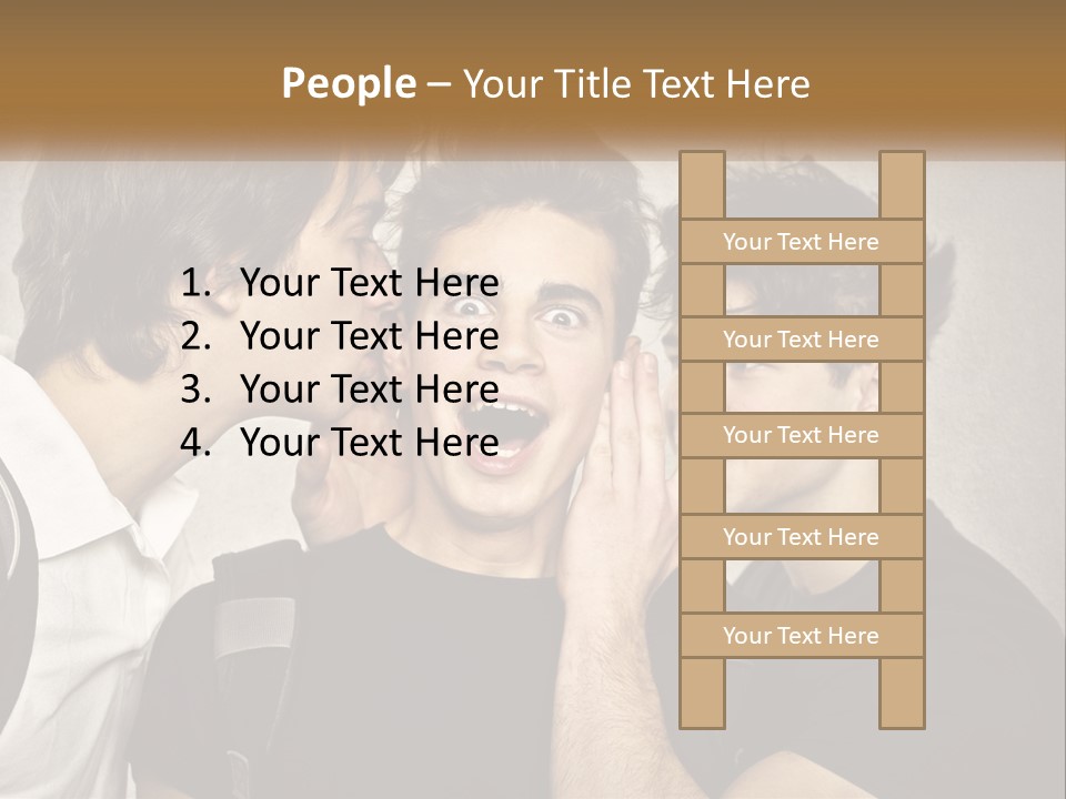 A Group Of Young Men Standing Next To Each Other PowerPoint Template