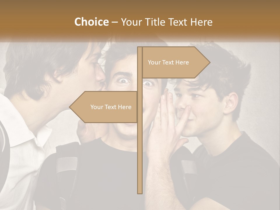 A Group Of Young Men Standing Next To Each Other PowerPoint Template