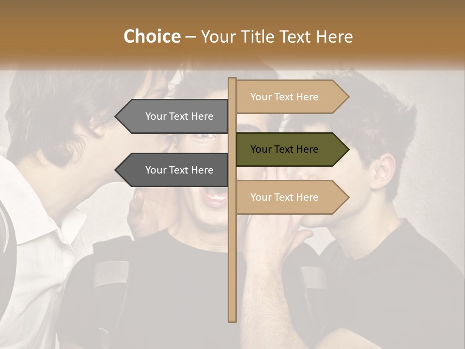 A Group Of Young Men Standing Next To Each Other PowerPoint Template