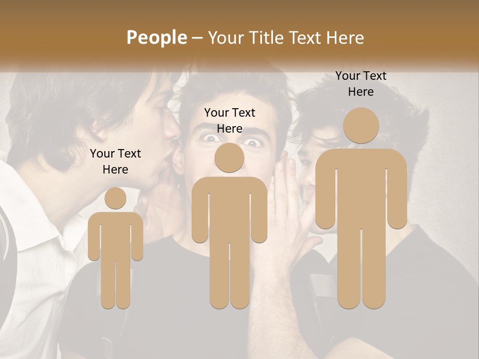 A Group Of Young Men Standing Next To Each Other PowerPoint Template