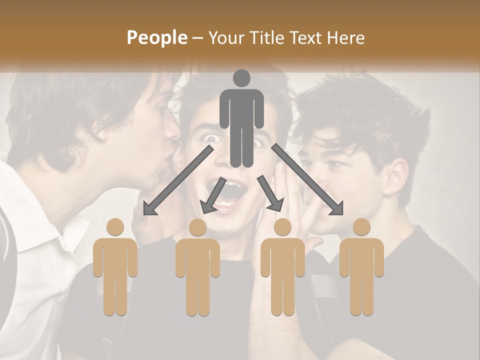 A Group Of Young Men Standing Next To Each Other PowerPoint Template