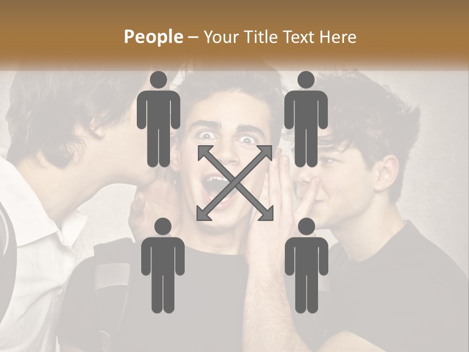 A Group Of Young Men Standing Next To Each Other PowerPoint Template