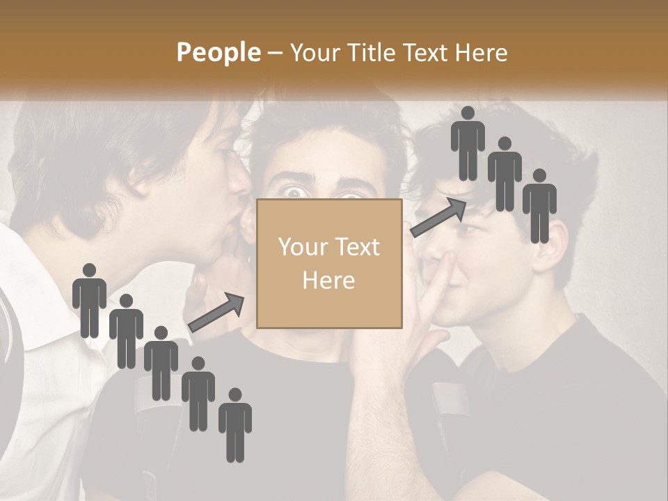 A Group Of Young Men Standing Next To Each Other PowerPoint Template