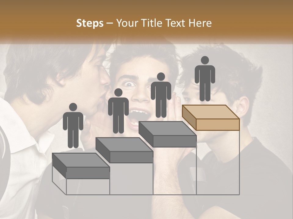 A Group Of Young Men Standing Next To Each Other PowerPoint Template