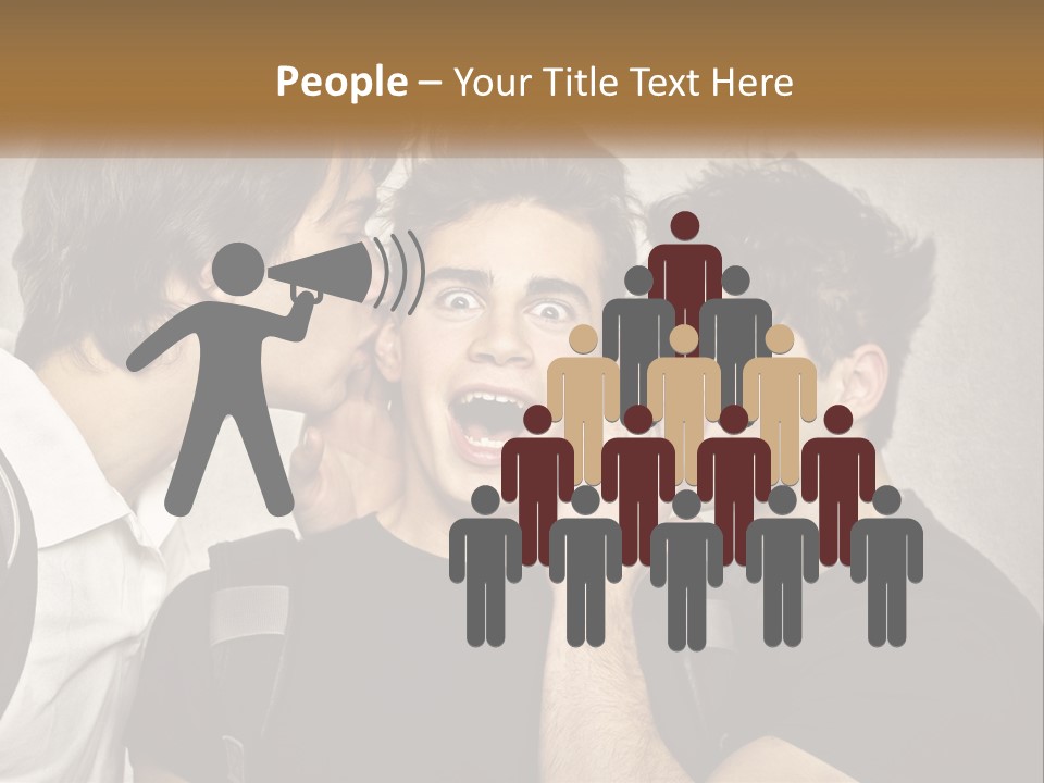 A Group Of Young Men Standing Next To Each Other PowerPoint Template