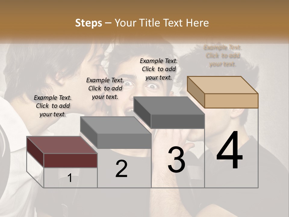 A Group Of Young Men Standing Next To Each Other PowerPoint Template