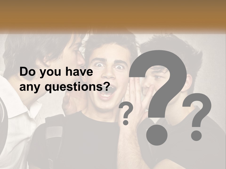 A Group Of Young Men Standing Next To Each Other PowerPoint Template