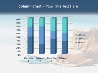 A Hat, Sunglasses And A Straw Hat On A Beach PowerPoint Template