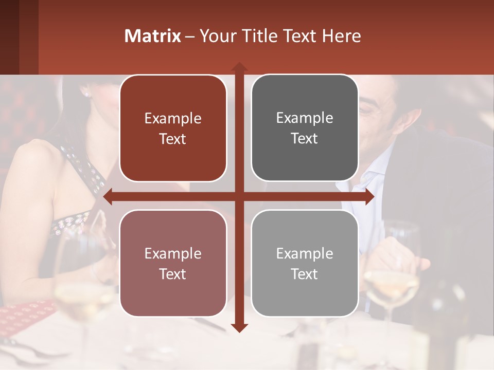 A Man And Woman Sitting At A Table With A Menu PowerPoint Template