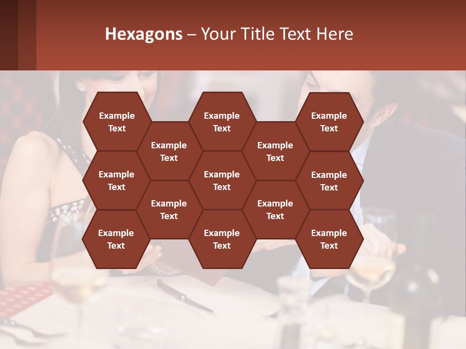 A Man And Woman Sitting At A Table With A Menu PowerPoint Template
