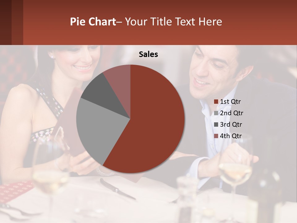 A Man And Woman Sitting At A Table With A Menu PowerPoint Template