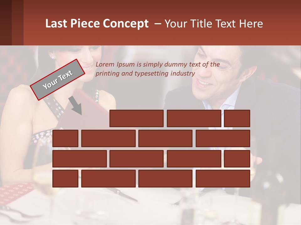 A Man And Woman Sitting At A Table With A Menu PowerPoint Template