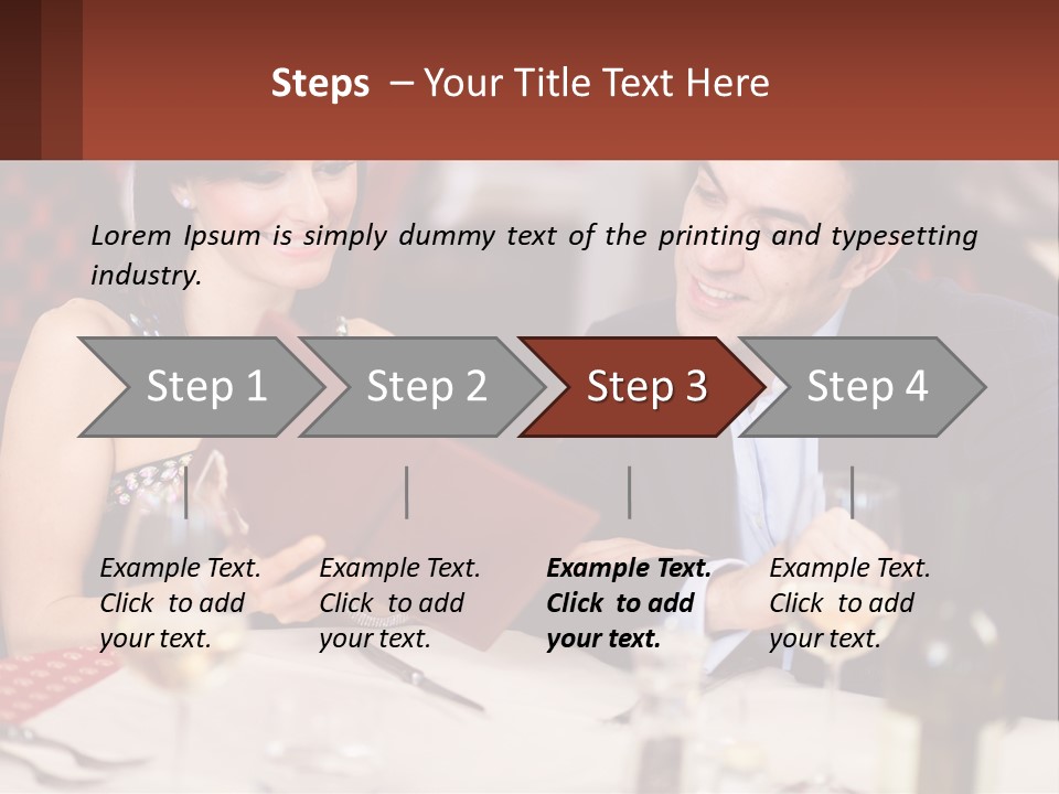 A Man And Woman Sitting At A Table With A Menu PowerPoint Template