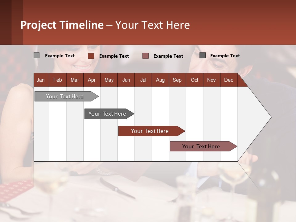 A Man And Woman Sitting At A Table With A Menu PowerPoint Template